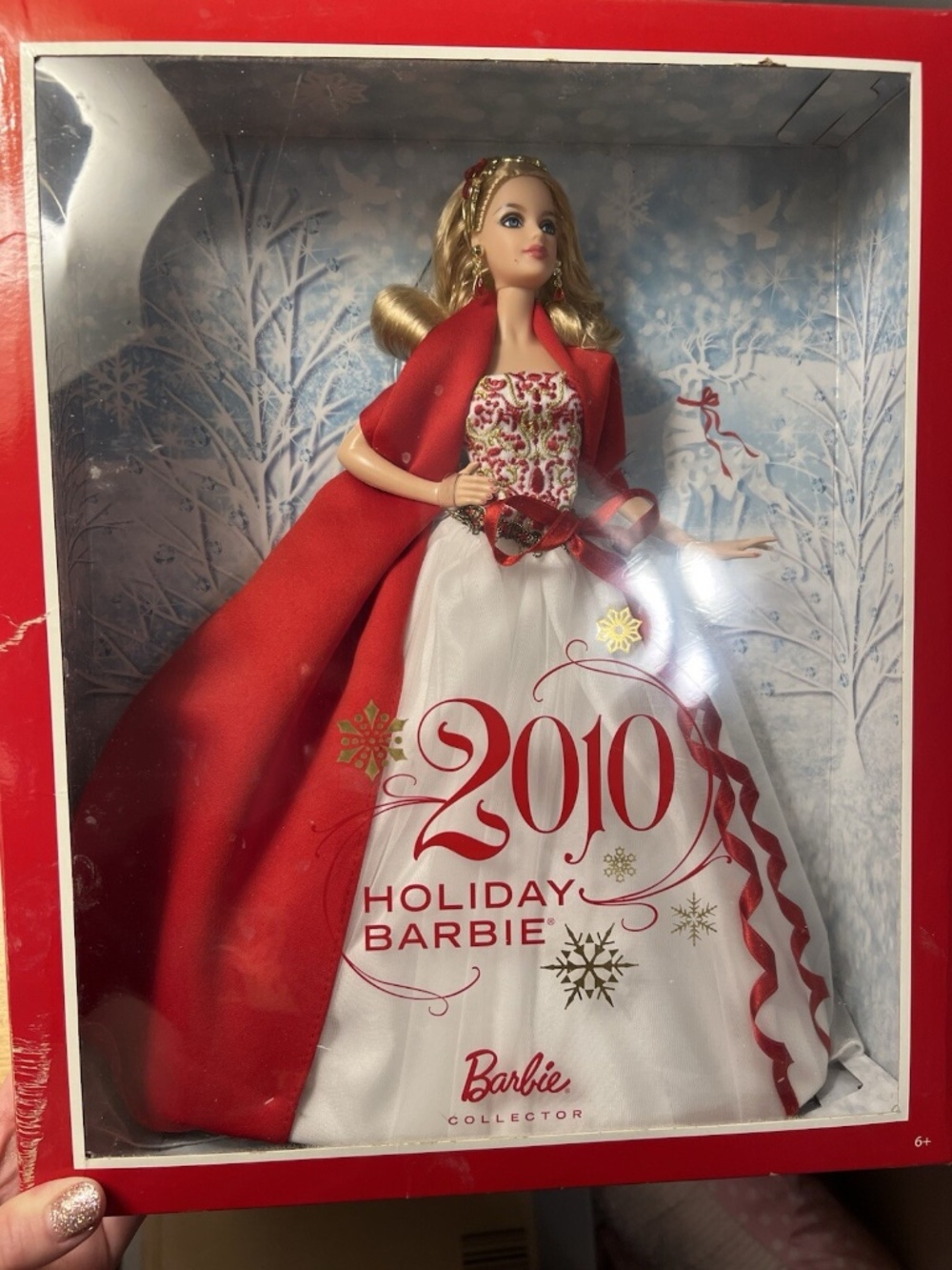 2010 Holiday Barbie Doll Christmas Dress Collector Edition Mattel - New Blonde